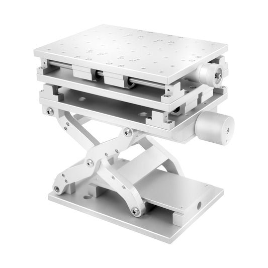 Gdrasuya10 3-Axis XYZ Positioning Moving Workbench Table for Laser 8.26 x 5.90in 3D Marking Engraving Machine Portable Lifting Marking Platform Aluminum Stage Platform for Marking