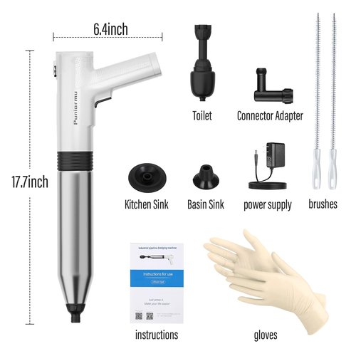 Puniarmu Electric Toilet Plunger,Unclog In One Shot,Remover For Bathroom,Kitchen Pipes Clog,High Pressure Air Plungers For Bathroom Heavy Duty