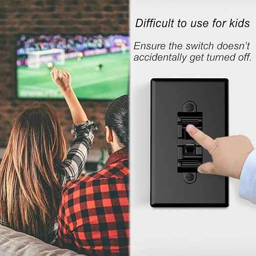 Light Switch Cover Guard,Toggle Lightswitch Coverplate Lock,Child Proof Switch Plate Cover Prevents Kids or Accidental Turned On/Off, (Gloss Black, 4 Pack)