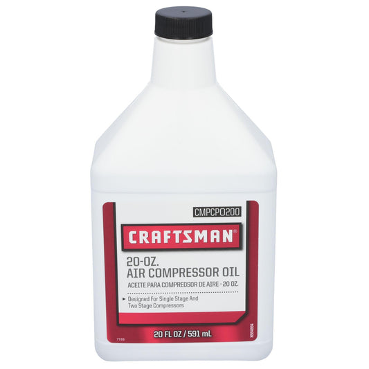 CRAFTSMAN Air Compressor Oil 20 Oz, for Single Stage and Two Stage Compressor (CMPCPO200)