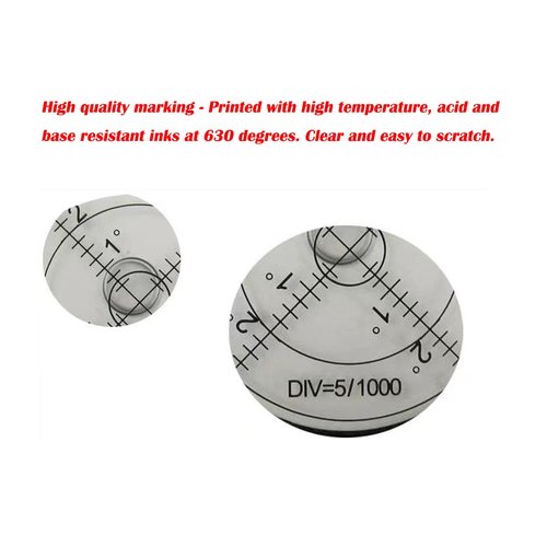 BUBLEVL Round High Precision 2.4inch 60MM Accuracy 15'/2 Aluminium Cardan Circular Bullseye RV leveling Bubble Levels For Motorhome, Camping, Trailer, Construction, CNC machine