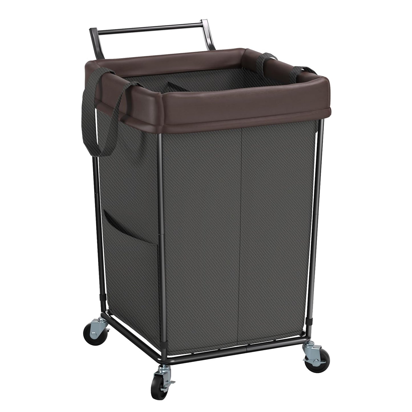 Mefirt 160L Laundry Hamper with Wheels and Handle, 2 Section Laundry Hamper with Wheels, Large Rolling Laundry Basket, Dirty Clothes Hamper Cart on Wheels for Laundry, Bedroom, Bathroom and Dorm