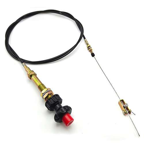 VCGTX10 10FT Vernier Throttle Cable, Heavy Duty Vernier Locking Throttle Cable 10FT Vernier Adjustable Lock Cable Vernier Control Cable (Red Knob)