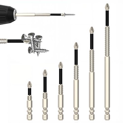 Eptchn MagFixer High-Magnetic Screwdriver Drill Bit Set, 2025 New k5 Impact Resistant Non Slip Bit, Anti Slip Screwdriver Bits for Dry Wall, Sheetrock (6pc)