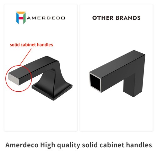 Amerdeco 10 Pack Brushed Satin Nickel 3.75 Inch(96mm) Hole Centers Kitchen Cabinet Pulls Hardware Kitchen Handles for Cabinets Cupboard Handles Drawer Pulls
