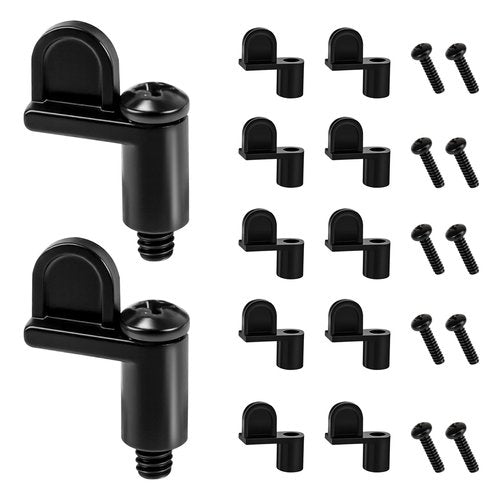 7/16 Inch Screen Door Clips, 12 Pack Window Screen Clip for Storm Panels, Storm Door Glass Retainer Clips, Window Screen Fasteners, Metal Security Hardware Screen Clips to Hold The Screen in Window
