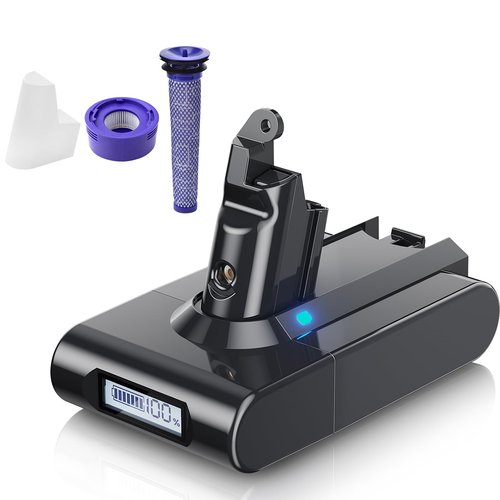 BATTOOL 8000mAh 21.6V Replacement for Dyson V6 Battery VTC4 SV03 SV04 SV06 SV09 967810-23 DC58 DC59 DC61 DC62 DC72 DC74 Compatible with Dyson V6 Animal Absolute Motorhead Slim Fluffy Handheld Vacuum