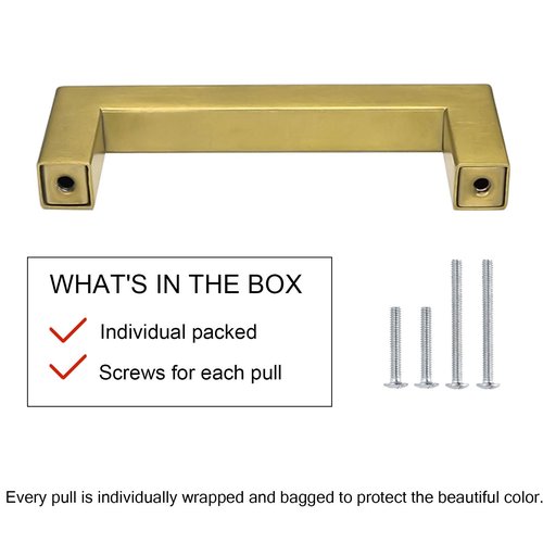 goldenwarm 10Pack 5in Brushed Gold Cabinet Pulls Gold Cabinet Handles Gold Drawer Pulls Modern Cabinet Hardware Handles for Kitchen Cabinets