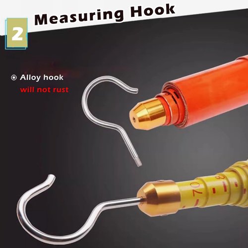WLCGYD Yellow Height Measuring Stick Lineman w/Hook, Epoxy Resin Telescoping Measuring Rod for Live Power Line, Tree Height Measuring Device, 60 50 40 30 20 Ft Long(1pack,6m/19.7ft)