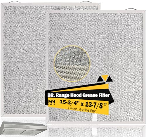 Range Hood Filter S99010430-002 (2 Pack) – 13-7/8 x 15-3/4 x 3/8 in, Nutone Compatible