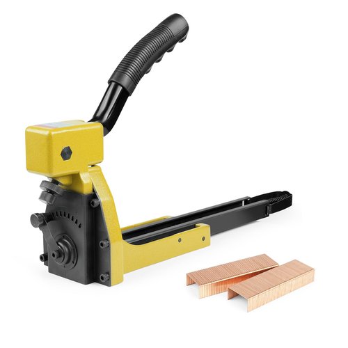 HB3518 Manual Carton Closing Stapler, 16 Gauge 1-3/8-Inch Crown, 3/4-Inch Length Carton Staples, Carton Stapler, Corrugated Carton Staple Gun for Closing Cartons Folding Boxes