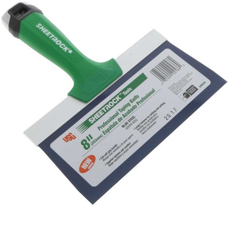 USG Sheetrock Pro Series Blue Steel Drywall Taping Knife with Matrix Style Handle + FREE Mud Pan Mixer