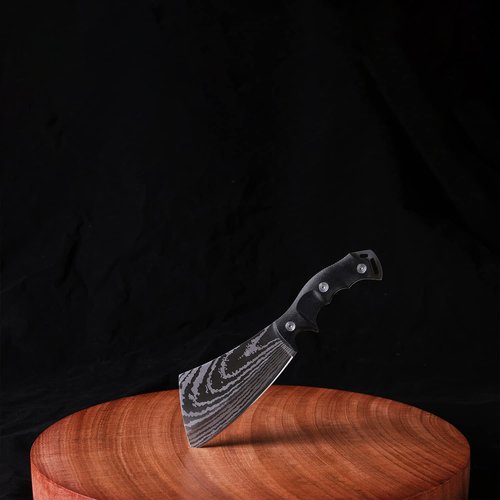 Leopcito 11 Inch Hatchet with Sheath, Small Compact Machete Axes, Fixed Blade Full Tang Camping Tactical Knife for Woodworking, Garden Machete Axe with Sheath for Bushcraft Yards Bushes Wood, A4SL