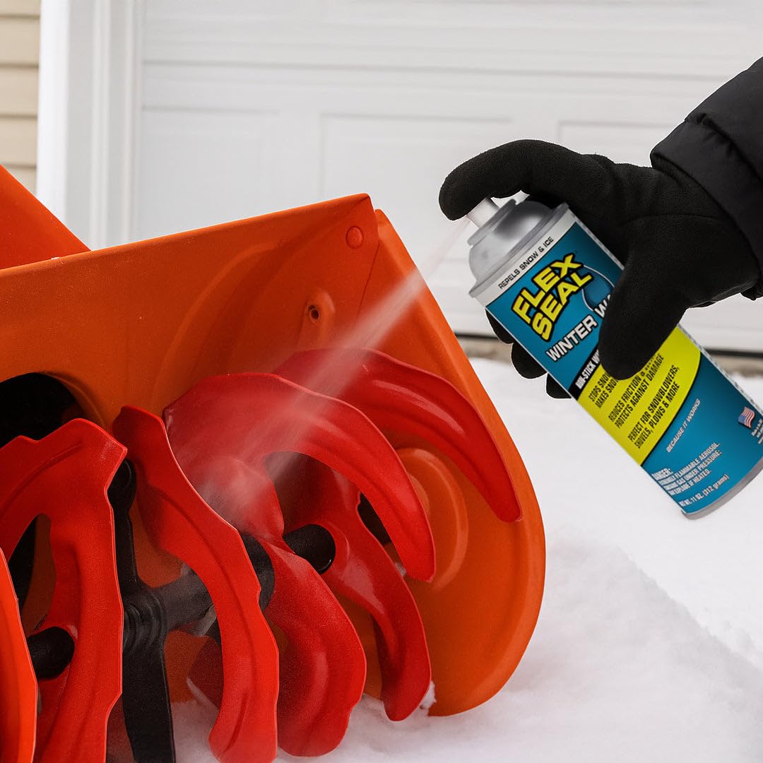 Flex Seal Winter Wax, Repels Snow and Ice, Non-Stick Winter Coating, Shovels, Plows, Snowblowers, Skis and Snowboards, Metal, Fiberglass, Painted and Plastic Surfaces, Clear, 11 oz, Pack of 1