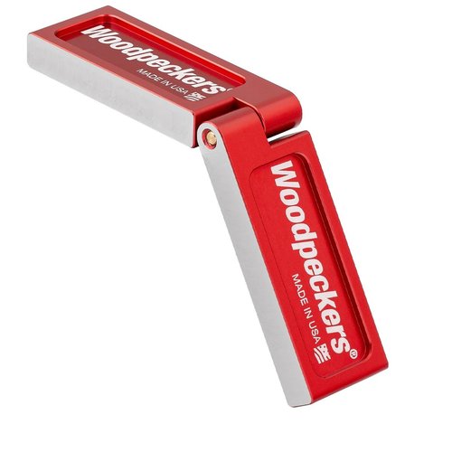 Woodpeckers Folding Saddle Square, Mini Size, Transfer Layout Lines Around Corners, Perfect for Tenons, Dowels, Angled Joinery