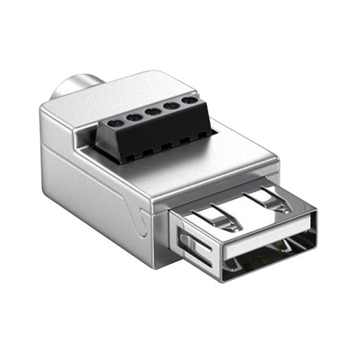 HapGlan Solderless USB Connectors USB 2.0 Screw Terminals Block Adapter Connector Converter USB2.0 Male Adapter Connector