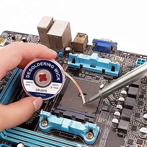 solder wick braid 10ft Length Desoldering Wick Braid Remover Tool Solder Sucker 1 piece No-Clean soldering Wick Wire Roll and Disassemble Electrical Components