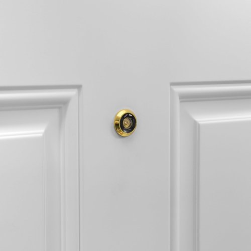 Prime-Line U 9892 1/2 In. Bore 180-Degree Solid Brass, Bright Brass Finish, Door Viewer (Single Pack)