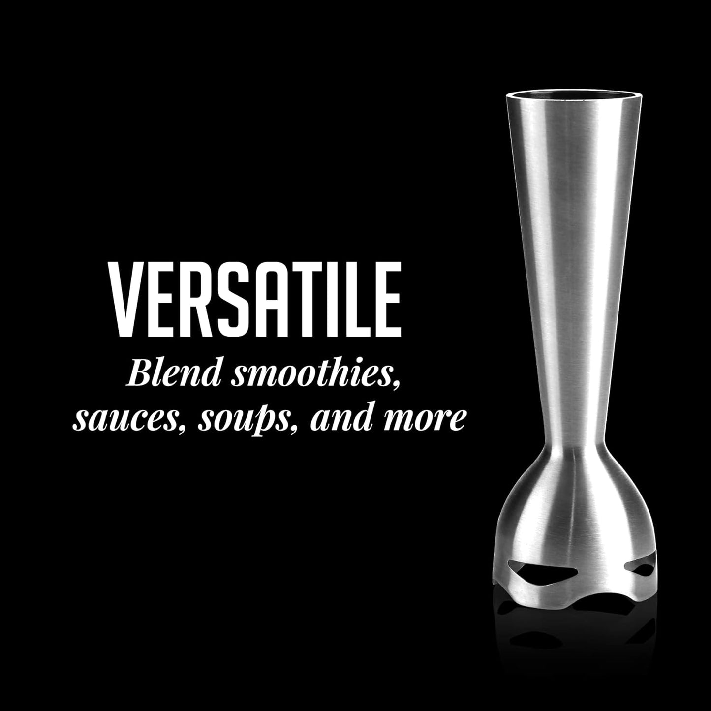 OVENTE Replacement Shaft for Hand Blender HS560 Series, Stainless Steel Immersion Blender Attachment for Blending Smoothies, Milkshakes, Puree, Sauces or Baby Food, Silver ACPHS7010