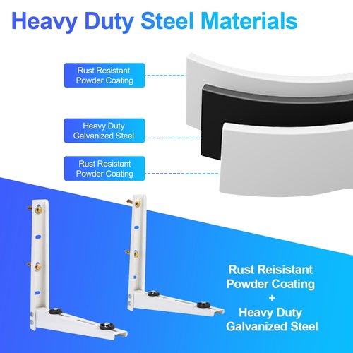REHOYEE Mini Split Wall Mounting Bracket Heavy Duty Wall Mount Brackets for Outdoor Air Conditioners (7000-15000BTU)