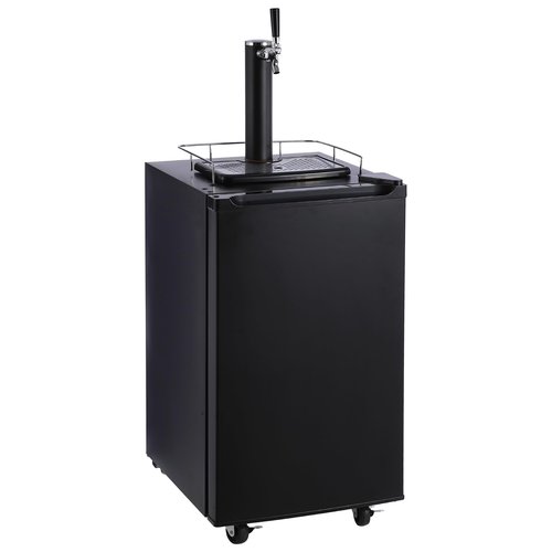 3.4 Cf Beer Kegerator, Single Tap Draft Beer Dispenser, Full Size Stainless Steel Keg Refrigerator With Drip Tray, CO2 Cylinder, 32°F- 50°F Temperature Control, 97L