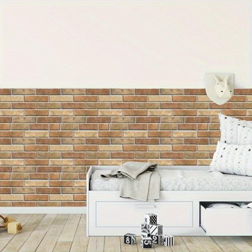 3D Wall Panels Peel and Stick,3DWall Paneling,11.8x11.8in,Easy Install Faux Brick & Stone Decorative Wallpaper(20pcs-Covers 19 sq ft)