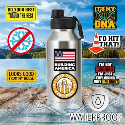 173 PCS Hard Hat Stickers for Adults - Funny (Dirty) for Water Bottle, Laptop, Helmet, Cars, Tool Box, Cars - Blue Collar Stickers for Men, Waterproof