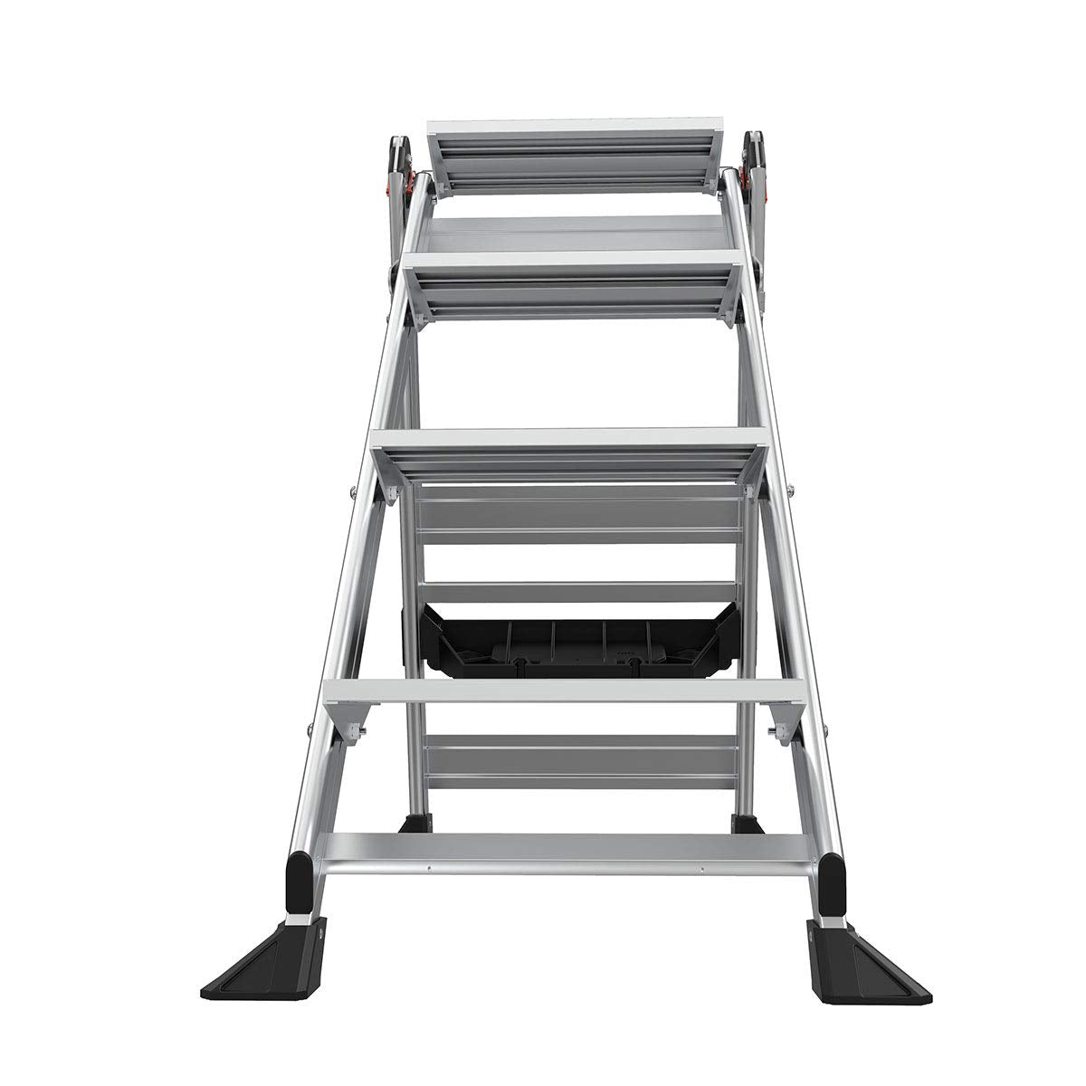 Little Giant Ladders, Jumbo Step, 4-Step, 3 foot, Step Stool, Aluminum, Type 1AA, 375 lbs weight rating, (11904), Gray