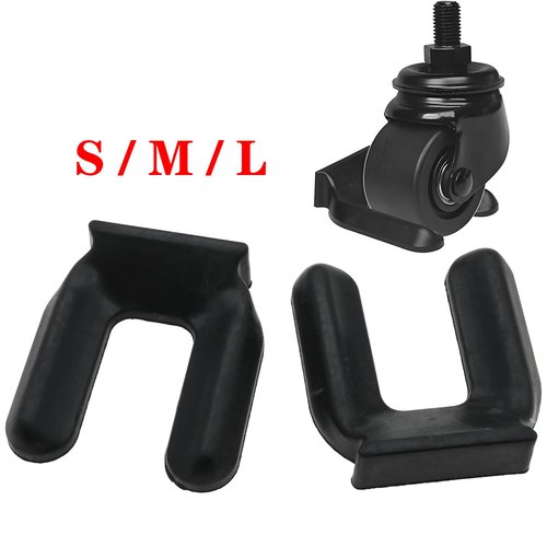 safycaby 4PCS Furniture Wheel Stop Rubber Chair Wheel Stopper Bed Caster Stoppers Non-Slip and Silent for Rolling Chairs Beds and Other Furniture (Small-5cm)