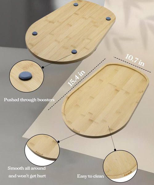 Adabuli Bamboo Mixer Slider Mat Compatible with KitchenAid 4.5-5 Qt Tilt Head Stand Mixer, Appliance Sliding Mat for Kitchenaid Artisan, Kitchen Countertop Storage Accessories and Attachments