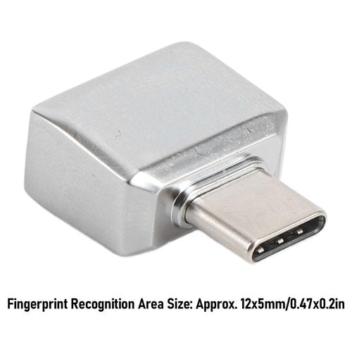 USB C Fingerprint Reader with 0.5 Second Recognition Speed and 360 Degree Touch, Zinc Alloy Biometric Fingerprint Login Scanner for 10, 11, Users Friendly Secure Logins