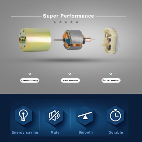 Greartisan DC 12V 100RPM Gear Motor High Torque Electric Micro Speed Reduction Geared Motor Eccentric Output Shaft 37mm Diameter Gearbox