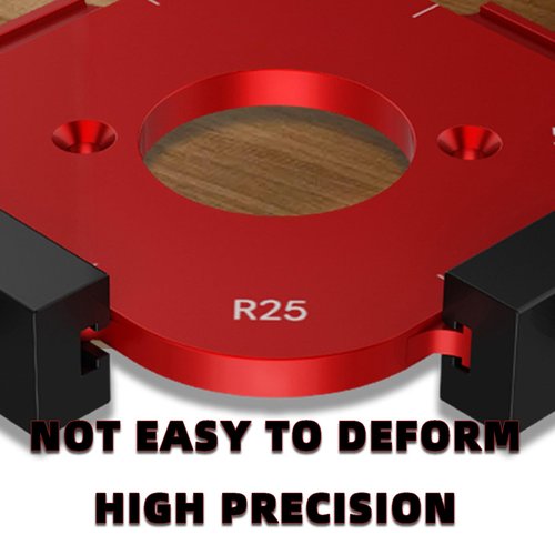 Upgrade Fillet and Arc Cutter for Woodworking, 8-in-1 Router Templates for Woodworking(R10–R50), Trimmer Cutting R Angle Arc Template, Fits Trim Table & Handheld Routers, Aluminum Alloy (M+L)