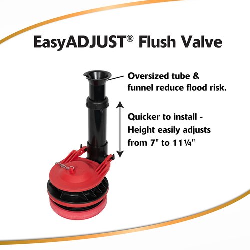 Korky Adjustable Large 3-Inch Toilet Flush Valve and Tank to Bowl Gasket Kit - Fits TOTO, Mansfield, American Standard, and Other Brands - Height Easily Adjusts for Easy Install - Made in USA - 5030