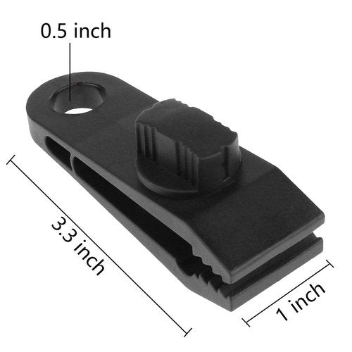 HengLiSam Tarp Clips, Heavy Duty Lock Grip, Clamps Withstand 60mph Strong Wind Fit for Awnings, Outdoor Camping, Caravan Canopies, Car Covers, Swimming Pool Covers (10 pcs)