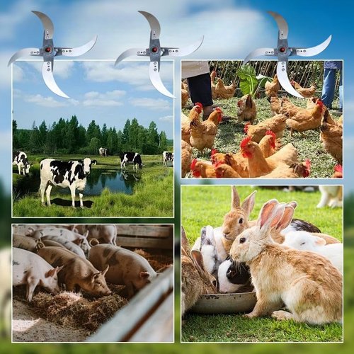 Cohbskj Household Farming Grass Shredder Knife Blades, 2025 Upgraded Vegetable Shredder Set, Adjustable Diameter With 12 Mounting Holes, Improved Chopping Efficiency For Grass And Vegetables (1Set)