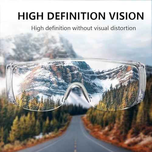 JING LEI Safety Glasses Anti Fog Goggles Vented Sides Shields Transparent PC Frame Spectacles for Lab Medical and Daily Use