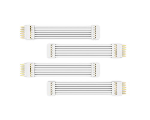 Litcessory Flexible Corner Connector/Extension Cable Compatible with Nanoleaf Essentials Lightstrip (2in, 4 Pack, White)