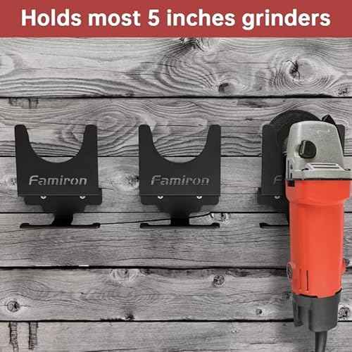 2 PCS Angle Grinder Holder,Angle Grinder Stand Tool Wall mount Bracket for 5inch Grinder,Angle Grinder Storage Rack for Cutters,Polishers