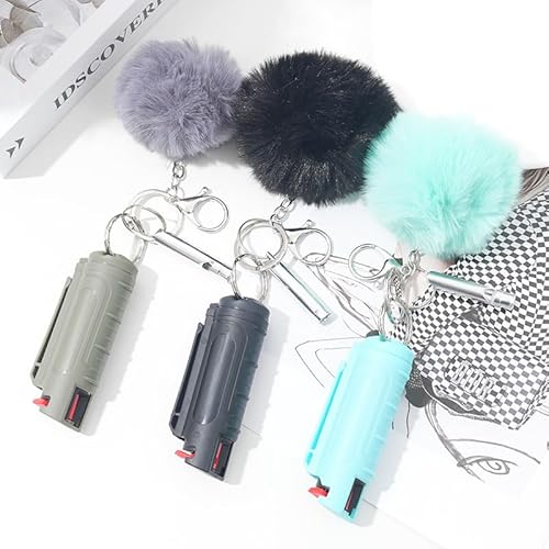 Police Strength OC Defense Pepper Spray Gel Safety Keychain for Easy Carry and Fast Access Finger Grip for More Accurate Strength Pepper Spray