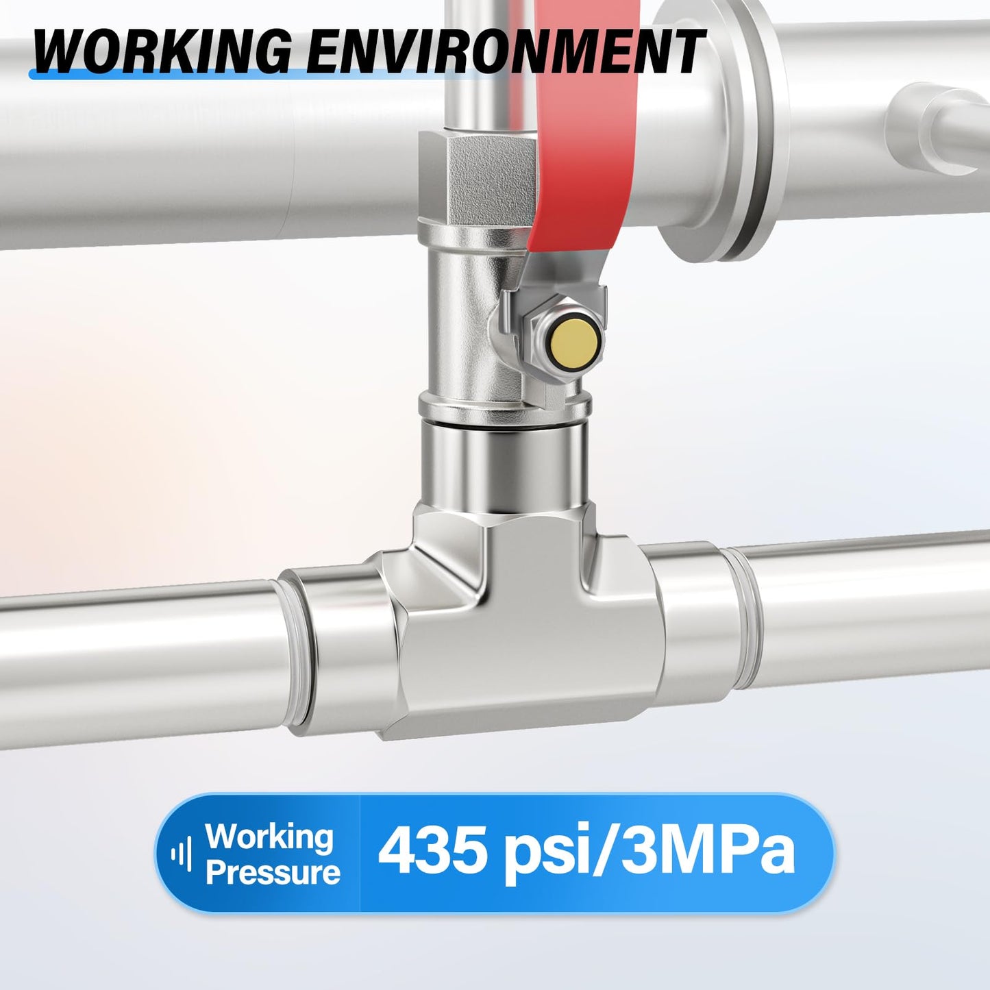 TAILONZ PNEUMATIC 3/4" NPT Male x 3/4" NPT Male 304 Stainless Steel Pipe Nipple, 16" Length Cast Pipe Fitting, Threaded Connector（Pack of 3）