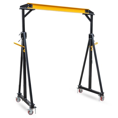 MilleLoom 2 Ton Adjustable Gantry Crane – Portable Overhead Hoist 4400 lbs Capacity, 97"–141" Height Range for Warehouse, Factory, Construction & Auto Repair