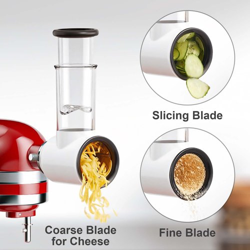 Meat Grinder & Slicer Shredder Attachments for KitchenAid Stand Mixer, Meat Grinder with Sausage Stuffer Tubesand and Slicer Shredder Set, 2 Pcs Attachment Set for KitchenAid Mixers By Cofun