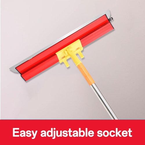 Drywall Skimming Blade Set - |10" 16" 24" 32" Multi-Size Smoothing Spatula Set | Stainless Steel Drywall Taping Knife | Wall Finishing Tool Kit With Extension Handle & Replacement Blades（Red)