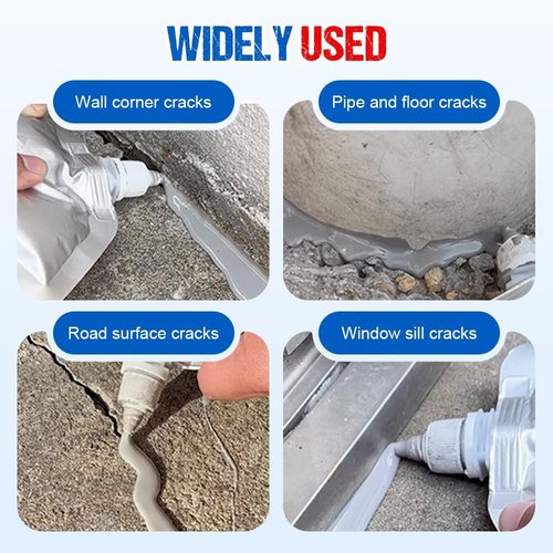 Concrete Crack Filler, Heavy-Duty Concrete Crack Repair Adhesive, Quick-Drying Caulking Sealant for Professionals, for Outdoor Concretes, Home Repairs, and Renovations (Grey,200G)