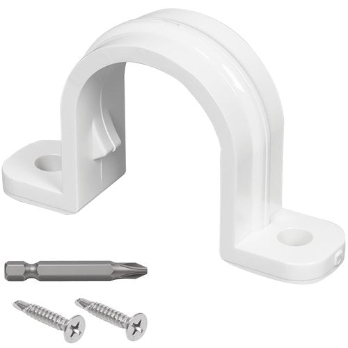 20 Set PVC conduit pipe strap clamps Φ20 MM - SCH 1/2 IN,Two Hole plastic pipe clips