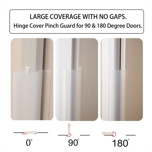 2PCS Baby Proofing Door Finger Pinch Protector Clear Door Jam Shield for Child Safety Finger Pinch Guard Hinge Protectors for Kids