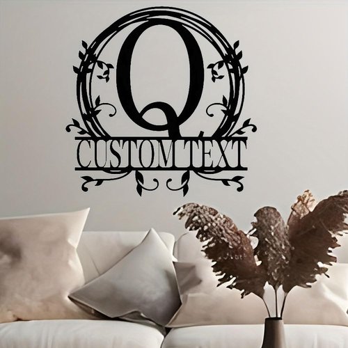 Personalized Metal Wall Art Sign, Custom Metal Name Signs with First Last Name Split Letter Name Sign - Home Decor