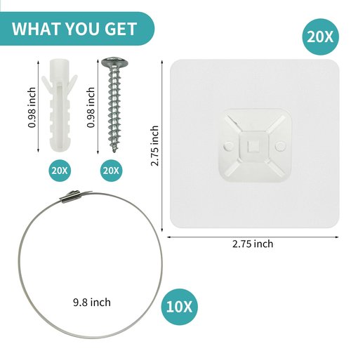 Linwetra Adhesive Furniture Anchors (10 Pairs) for Baby Proofing, Anti Tip Furniture Straps Anchors Securing Keep Child Safety from Falling Furniture, Earthquake Straps