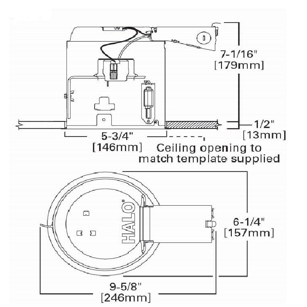 HALO Air tite Housing Remodel 5", Grey (E5RICAT)